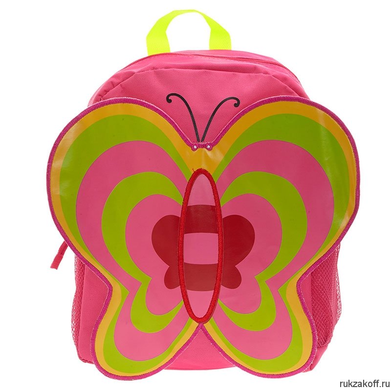 Детский рюкзак "Бабочка" фуксия с зеленым