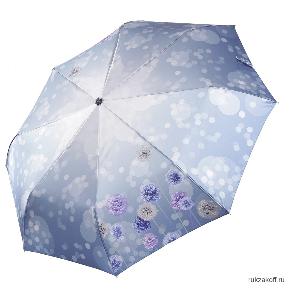 Женский зонт Fabretti UFS0037-10 автомат, 3 сложения, сатин фиолетовый