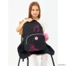 Рюкзак школьный GRIZZLY RG-360-8 черный - фуксия