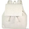 Женский мини рюкзак Asgard Р-5280 Крокодил Белый 
