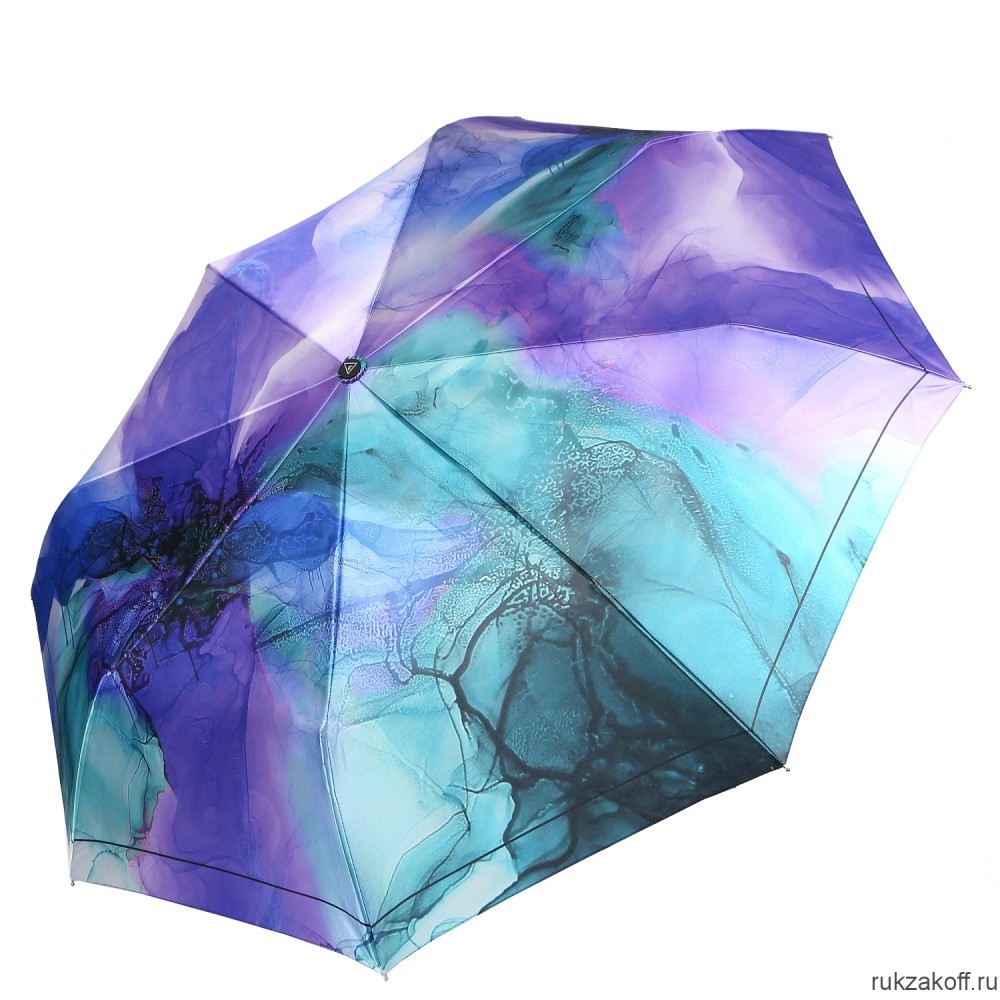 Женский зонт Fabretti UFS0040-10 автомат, 3 сложения, сатин фиолетовый