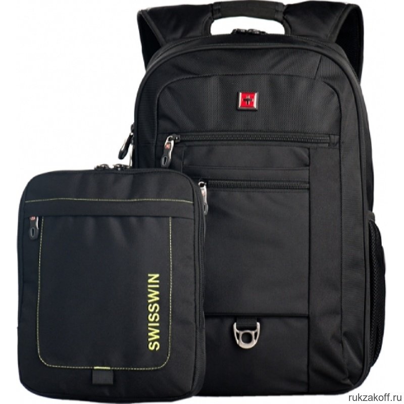 Рюкзак Swisswin Techno SWE1004 + сумка (зеленый)