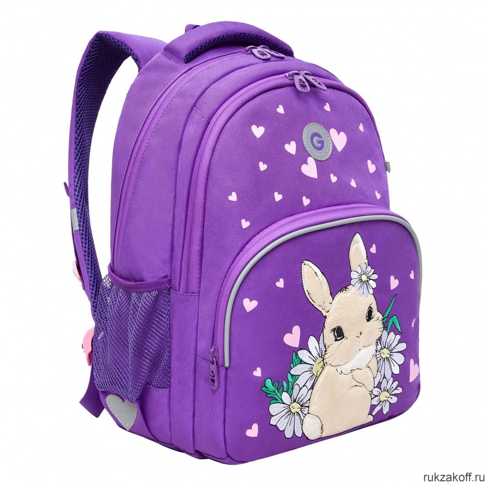 Рюкзак школьный GRIZZLY RG-360-3 фиолетовый