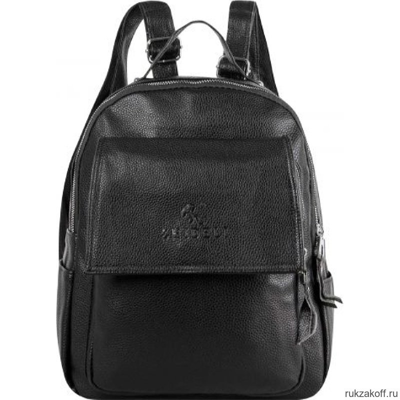 Кожаный рюкзак Monkking 1222 черный