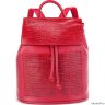 Женский кожаный рюкзак Orsoro d-436 красный