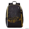 Рюкзак школьный GRIZZLY RB-351-5 черный - желтый
