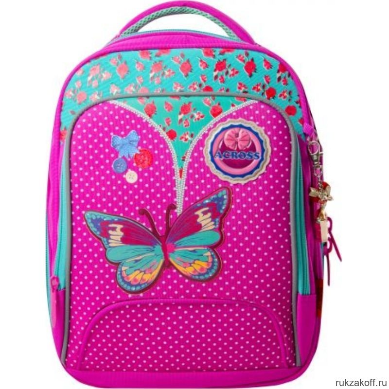 Школьный рюкзак Across Butterfly Pink 179-1