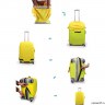 Чехол для чемодана Rainbow S желтый