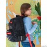 Рюкзак школьный GRIZZLY RB-254-1 черный - красный