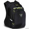 Рюкзак школьный GRIZZLY RB-250-2 черный - салатовый