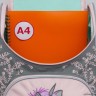 Рюкзак школьный с мешком GRIZZLY RAm-384-5 розовый - серый