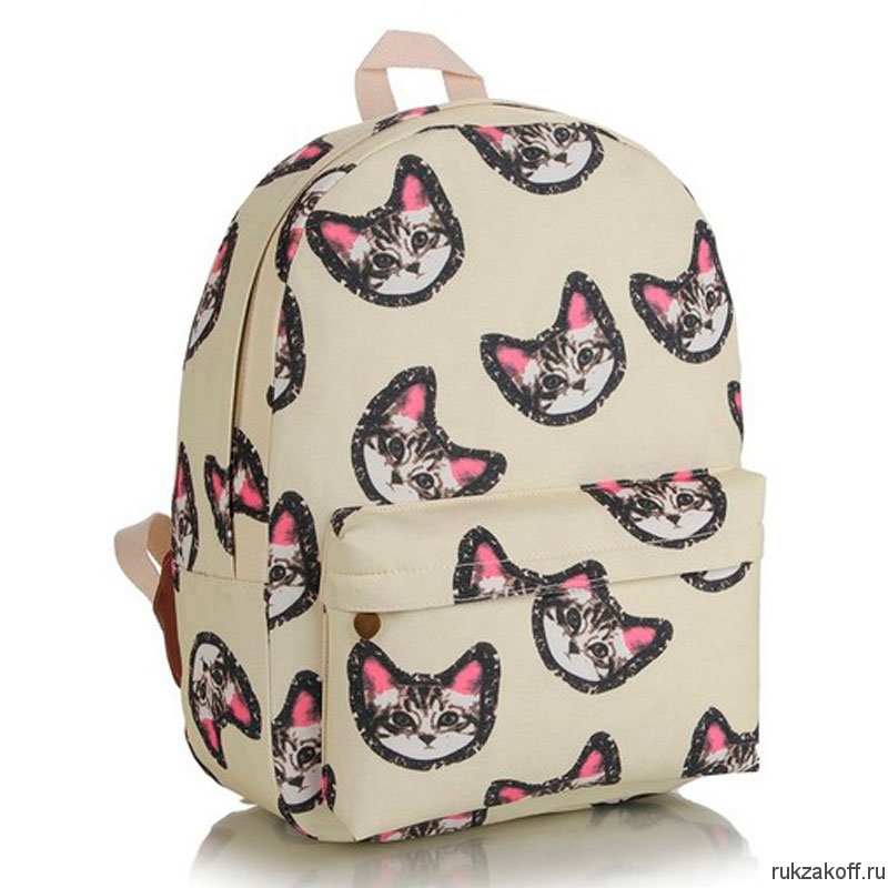 Рюкзак Kitty с котятами бежевый