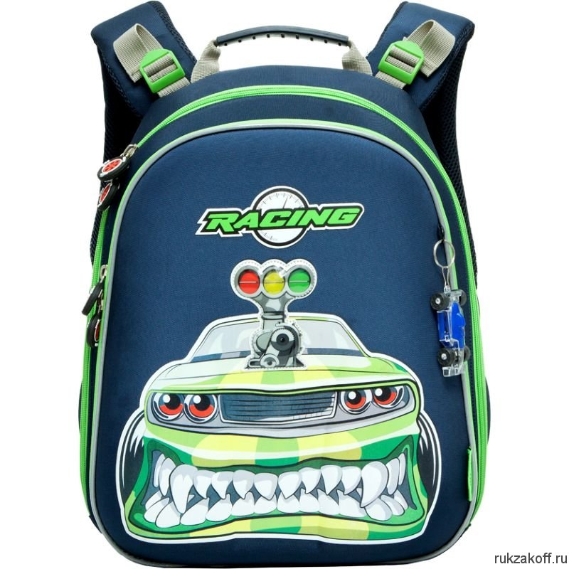 Школьный рюкзак Grizzly Beast Car Blue Ra-669-2