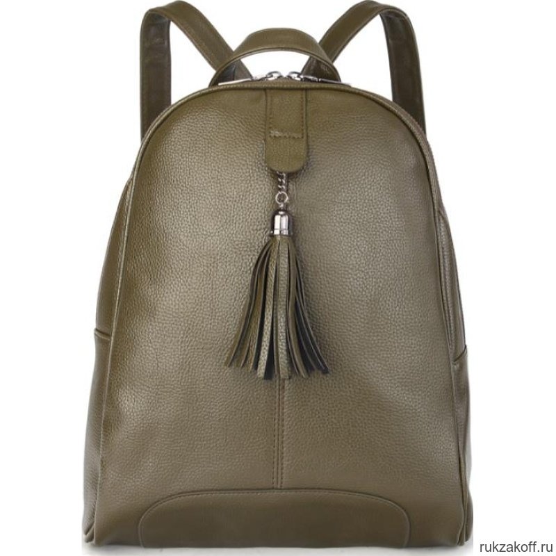 Женский кожаный рюкзак Orsoro d-441 зеленый