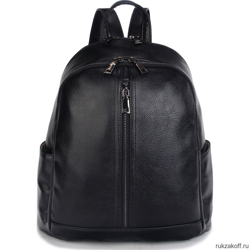 Женский кожаный рюкзак Orsoro d-442 черный
