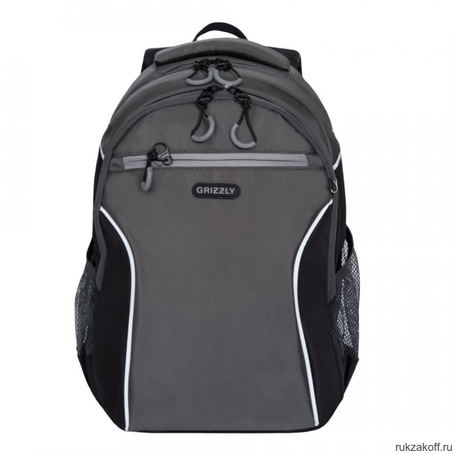 Школьный рюкзак Grizzly RB-963-1 Серый/Чёрный