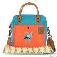 Маленькая сумка Ginger Bird голубика-папайя