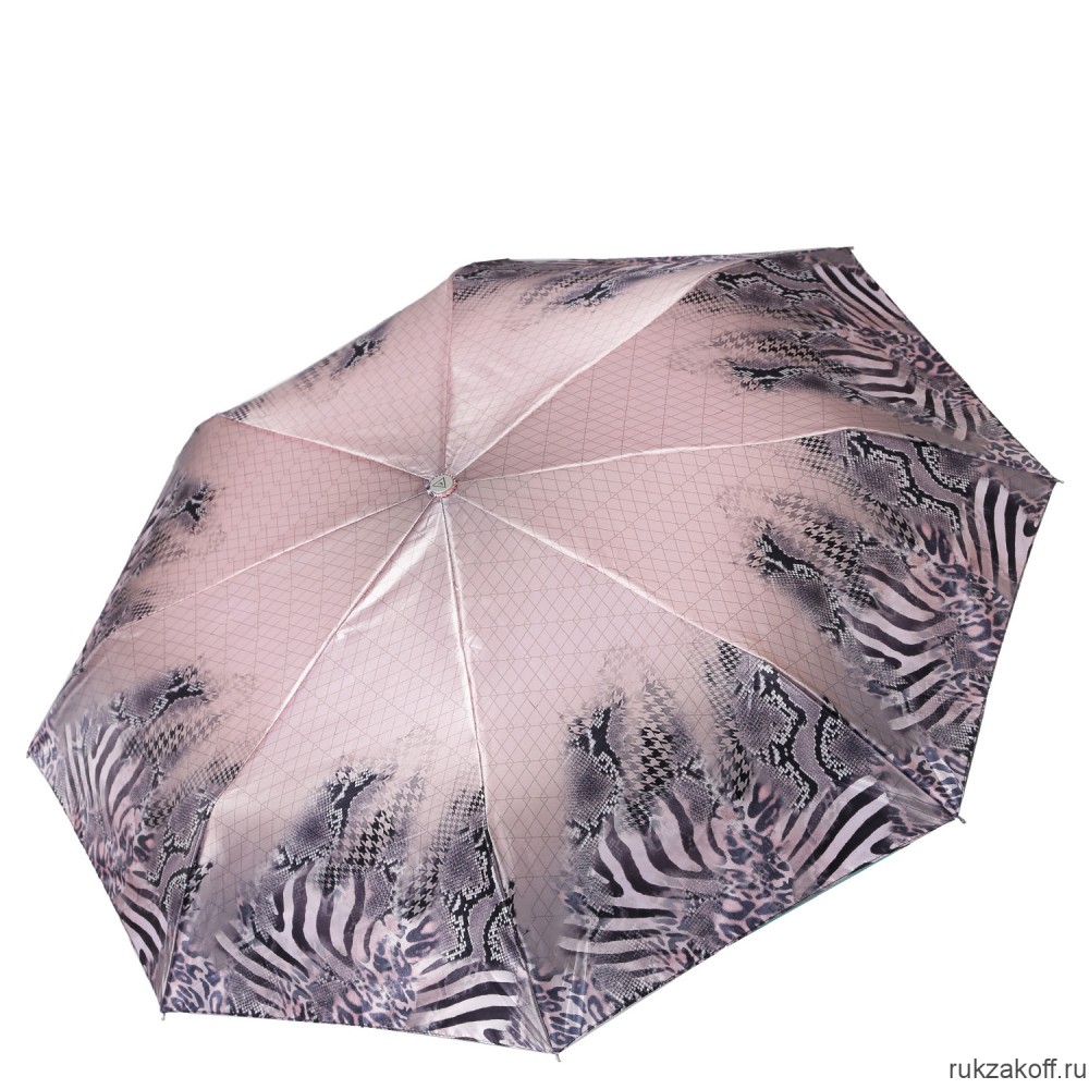 Женский зонт Fabretti L-20122-5 облегченный суперавтомат, 3 сложения,cатин розовый