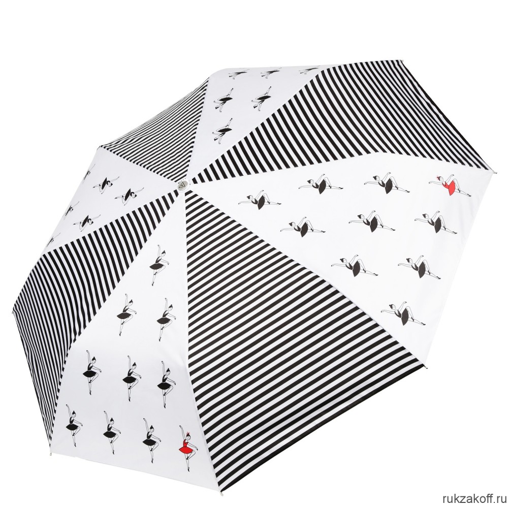 Женский зонт Fabretti L-20300-1 облегченный автомат, 3 сложения, эпонж белый