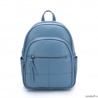 Женский кожаный рюкзак маленький OrsOro ORW-0204 серо-голубой