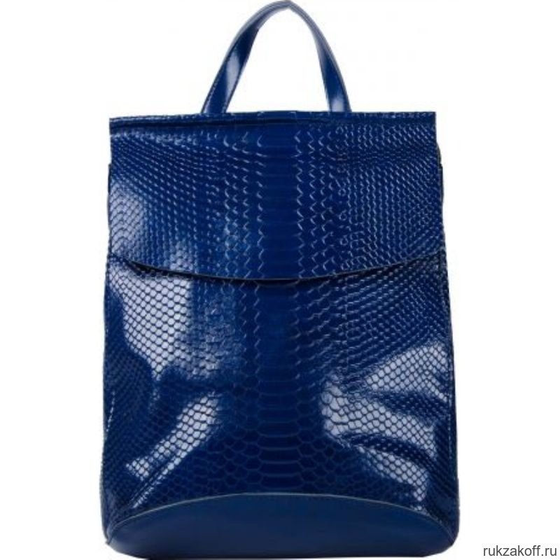 Кожаный рюкзак Monkking 1608 рептилия синий
