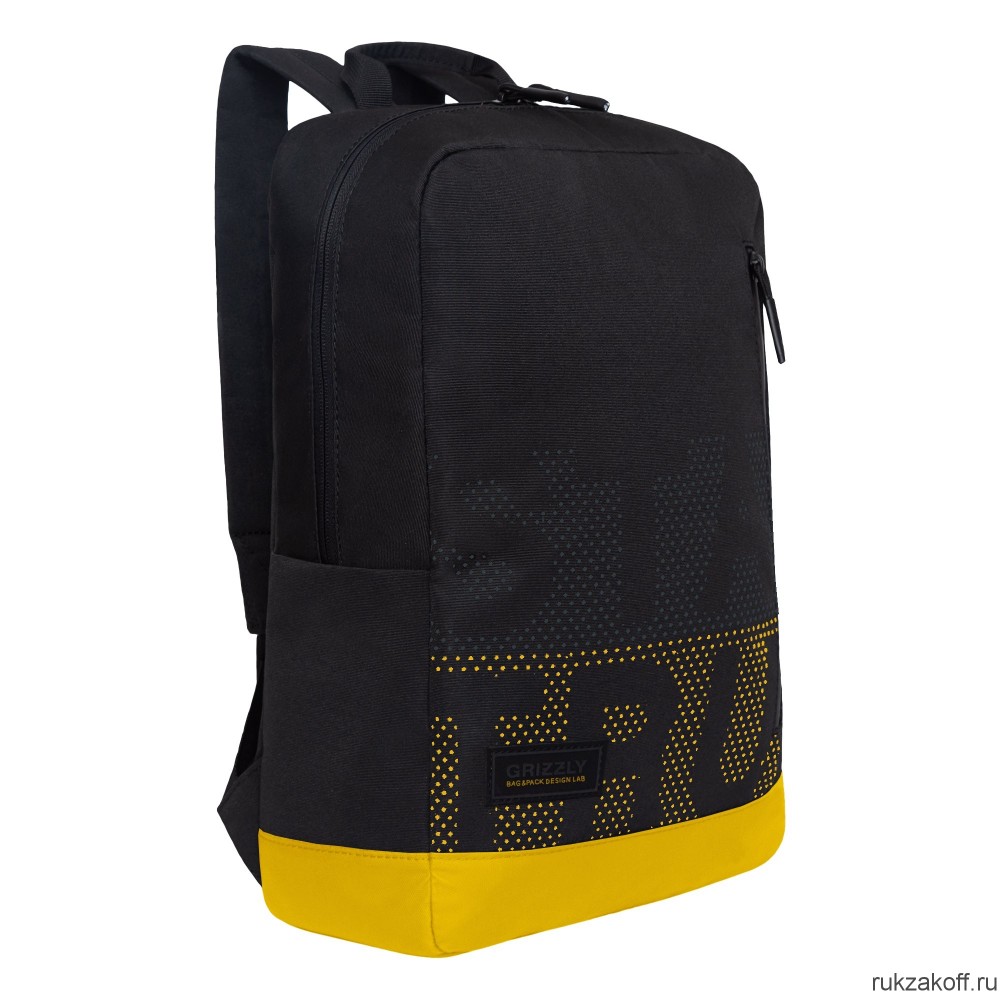 Рюкзак GRIZZLY RQL-313-3 черный - желтый