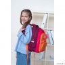 Рюкзак школьный GRIZZLY RG-262-1 бордовый - оранжевый