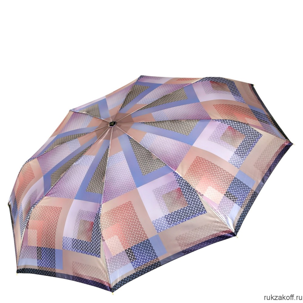 Женский зонт Fabretti S-20126-10 автомат, 3 сложения,сатин фиолетовый