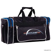 Спортивная нейлоновая сумка Polar 6007с Черный (синие вставки)