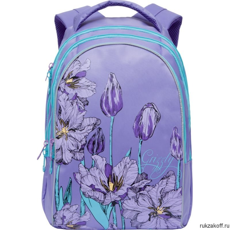 Школьный рюкзак Grizzly Tulip Lavender RG-767-1