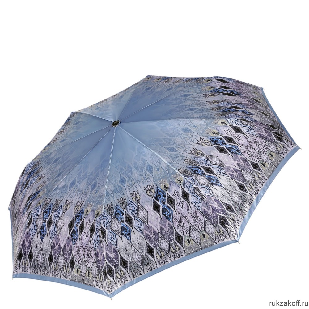 Женский зонт Fabretti S-20132-3 автомат, 3 сложения,сатин серый