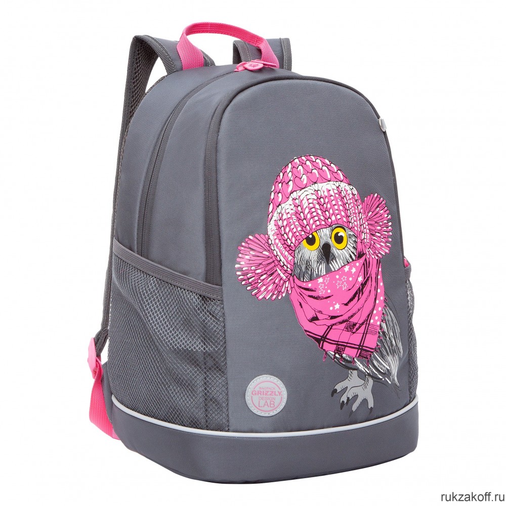 Рюкзак школьный GRIZZLY RG-363-10 темно-серый