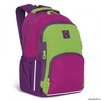 Школьный рюкзак для девочки Grizzly RD-143-3 фиолетовый - салатовый