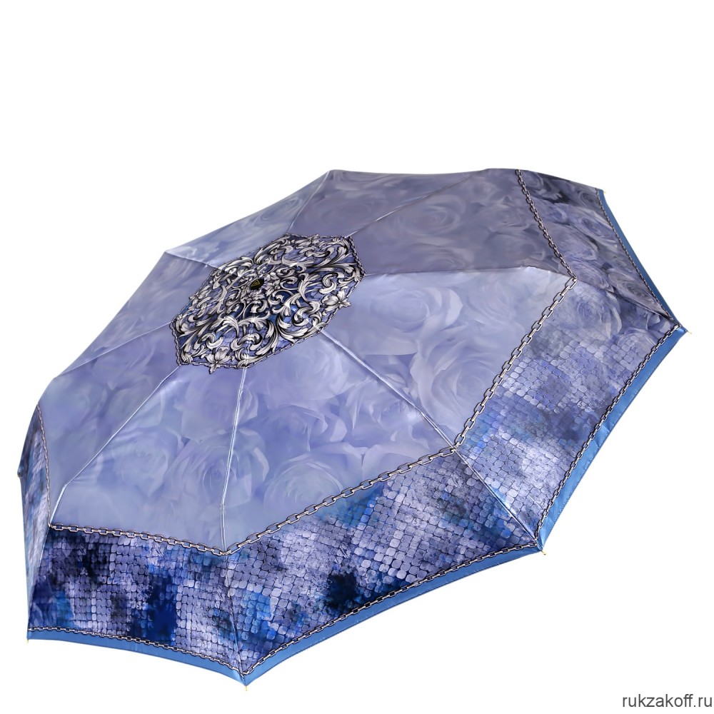 Женский зонт Fabretti S-20134-10 автомат, 3 сложения,сатин фиолетовый