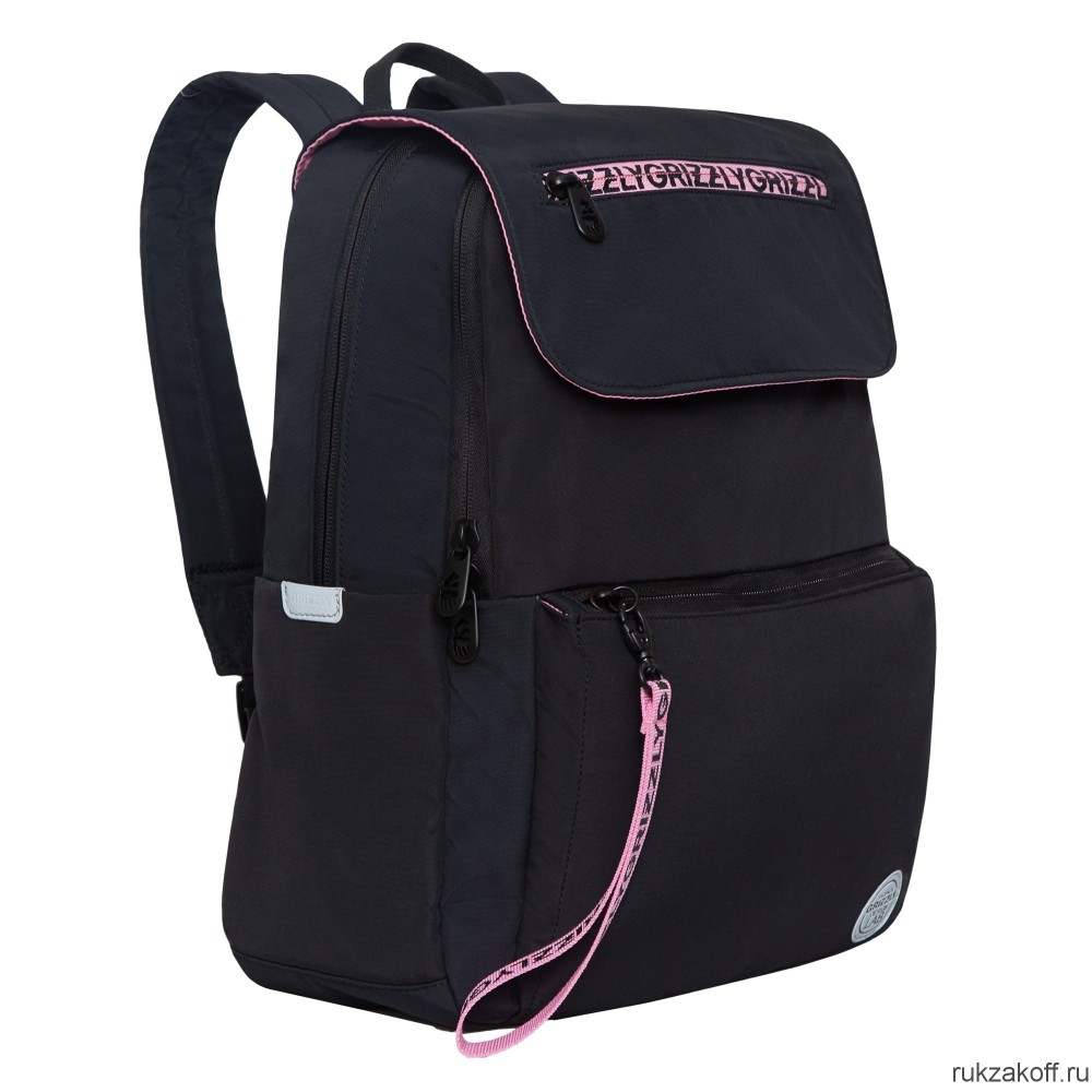 Рюкзак GRIZZLY RXL-325-2 черный - розовый