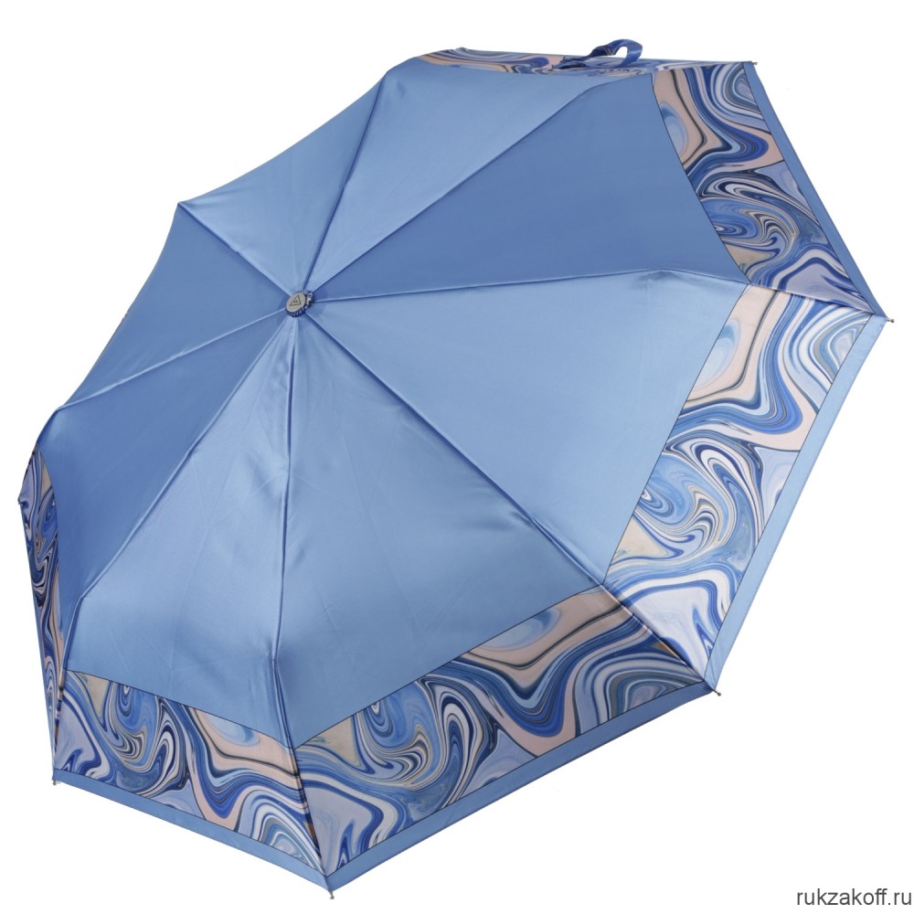Женский зонт Fabretti UFLS0041-9 облегченный,  автомат, 3 сложения, сатин голубой