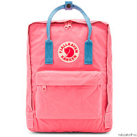 Рюкзак Fjallraven Kanken Classic 16l Pink/Air Blue розовый с голубыми ручками