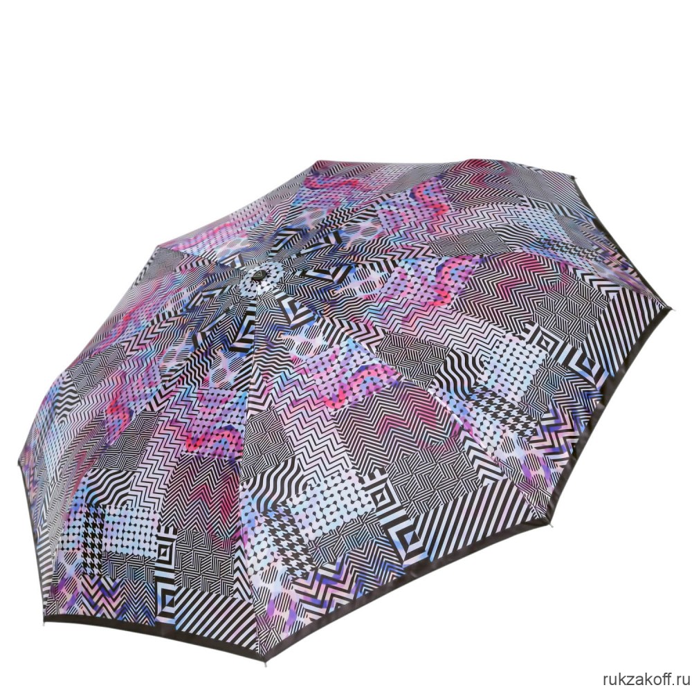 Женский зонт Fabretti S-20144-10 автомат, 3 сложения,сатин фиолетовый