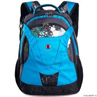 Дорожный женский рюкзак Swisswin Graffity SW-8570 голубой