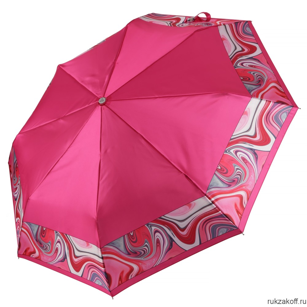 Женский зонт Fabretti UFLS0041-5 облегченный,  автомат, 3 сложения, сатин розовый