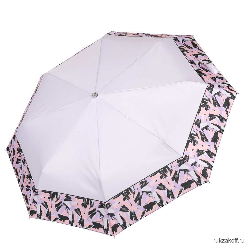 Женский зонт Fabretti L-20275-10 облегченный автомат, 3 сложения, эпонж сиреневый