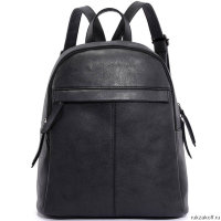 Женский кожаный рюкзак маленький OrsOro ORS-0106 черный