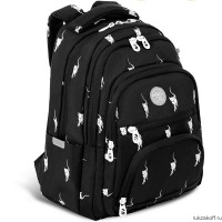 Рюкзак школьный GRIZZLY RG-262-4 кошка на черном