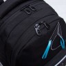 Рюкзак школьный GRIZZLY RG-360-8 черный - голубой