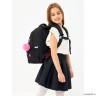 Рюкзак школьный GRIZZLY RG-360-8 черный - фуксия