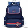 Рюкзак школьный в комплекте с пеналом SE-2877 темно-синий/красный