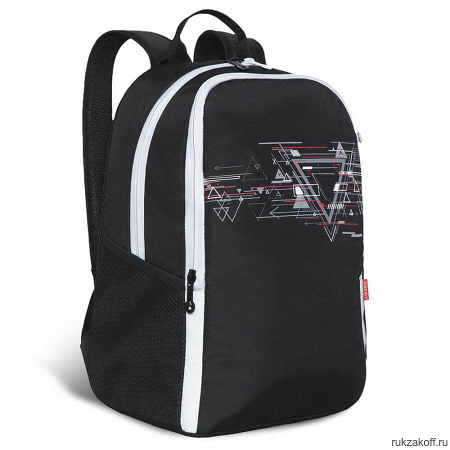Рюкзак школьный Grizzly RB-151-2 черный - белый