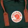 Рюкзак Fjallraven Kanken Classic 16l Forest Green/Ox Red зеленый с рыжими ручками