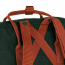 Рюкзак Fjallraven Kanken Classic 16l Forest Green/Ox Red зеленый с рыжими ручками