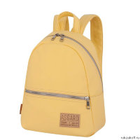 Женский кожаный рюкзак маленький Asgard Р-5222 (Желтый)